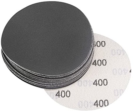 sourcing map 5 Inch Sanding Disc 400 Grit Hook and Loop Wet Dry Usable Silicon Carbide C-Weight Backing Sandpaper for Orbital Sander 20Pcs