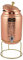 Golden Drops Pure Hammered Copper Water Dispenser with Tap & Stand Matka Water Jug Copper Pot 5 Liter With 2 Copper Hammered Water Glasses, Brown, Dispenser - 5 liter