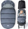 Orzbow Fußsack Kinderwagen Winter,Winterfußsack Kinderwagen mit Große Kapuze,Warmes Polarfleece-Futter,Reißverschluss,Abnehmbar und Waschbar (Grau)