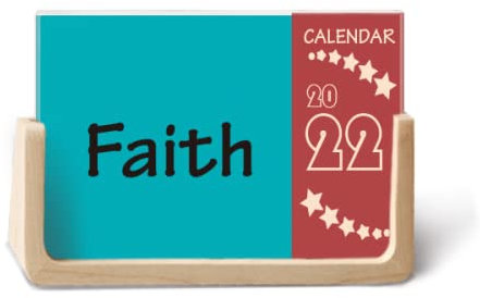 Faith Word Inspirierendes Zitat Sprüche 2022 Tischkalender Planer 12 Monate