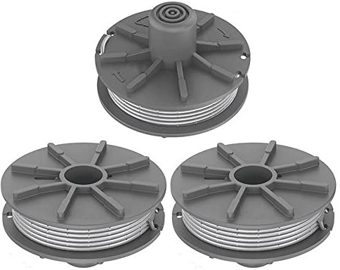 Bobine de fil pour Gardena 5307-20 débroussailleuse 1,65 mm 6,1 m, Bobine de fil rechange Coupe Bordure pour Gardena 5307 Easycut 400 Art.8846, ComfortCut450 Art.8847, PowerCut Art.8848 (3pcs)