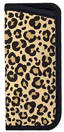 ANGYANG Weiche Brillentasche Leopardenhaut Gepard Jaguar Kratzfeste Brillenhülle Tragbares Brillenetui Neopren-Sonnenbrillenetui