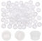 GORGECRAFT 3/4 50PCS Salt and Pepper Shaker Stoppers Plastic Stopper Replacement Plug Bottle Caps Reusable Clear Round Plastic End Cap for Pots Bottles Pipes Flower Pots