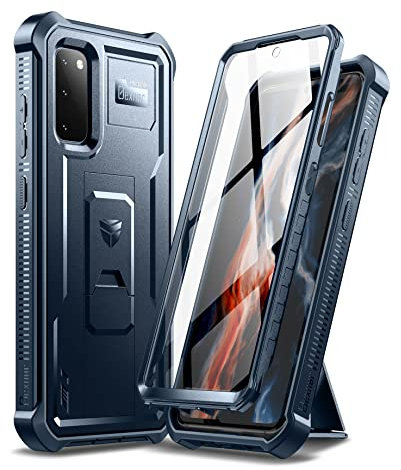 Dexnor Coque pour Samsung Galaxy S20 5G - Protection d'écran intégrée et béquille - Résistante aux Chocs - Qualité Militaire - Bleu