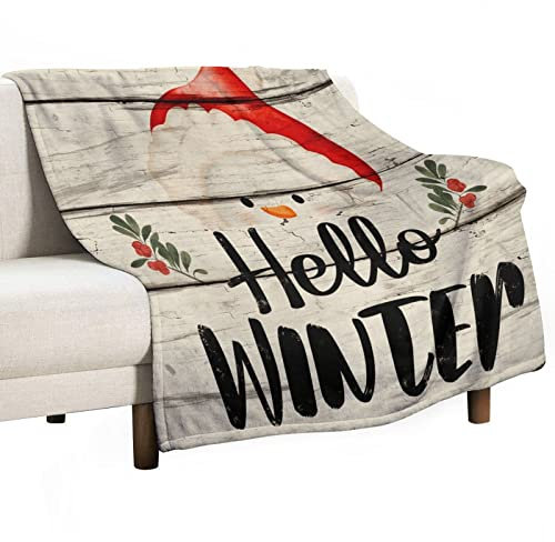 Übergroße warme Decke für Kinder, Sofa, Vintage, Retro, Weihnachten, Schneemann, Überwurf, Decke, Weihnachten, Geburtstag, 130 x 150 cm