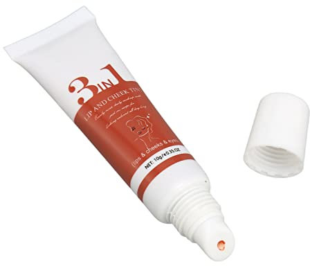 Tinte para Labios y Mejillas, 3 en 1, Tinte para Labios y Mejillas, Maquillaje para Mujeres, Colorete Mate Duradero, Sombra de Ojos, Cosmético Pigmentado de Barro para Mejillas, Labios y Ojos (#4)