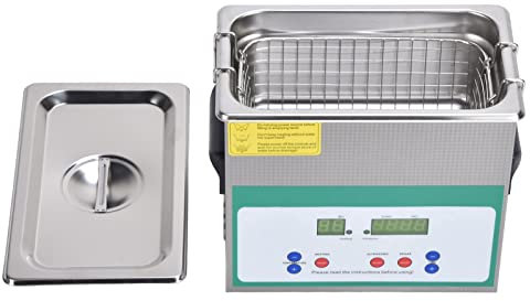 Kaufpart Ultrasonic Cleaner Sonic Cleaning Machine Digital Timer for Glass Jewellery 3.2L 120W 270 X 170 X 240mm(UK 200-240V)