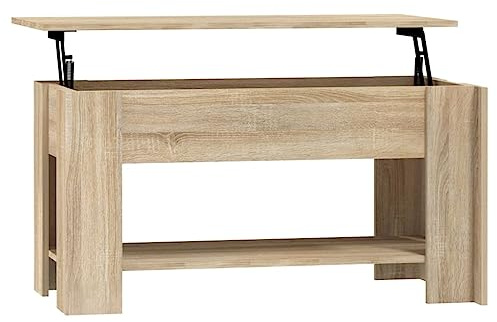 vidaXL Sonoma Oak Coffee Table 101x49x52 cm Multilayer Wood