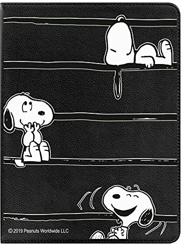Funda para Tablet Apple iPad Pro 10.5 Oficial de Snoopy, Snoopy Rayas [Funda Tablet]. [Protección contra Caídas] Giratoria 360 Grados [FUNCIÓN Soporte].