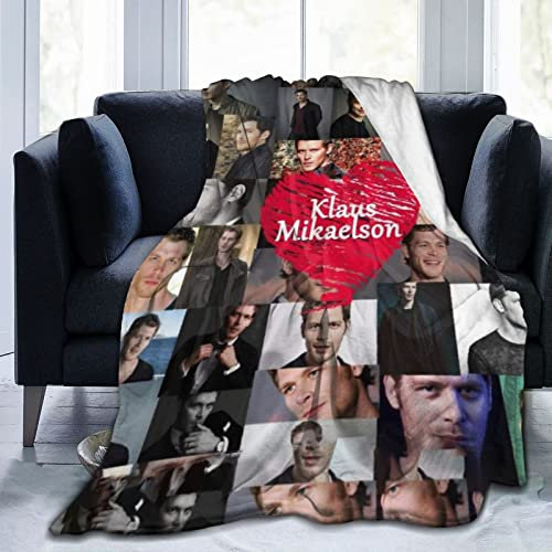 Kuschelige Plüsch-Klaus-Thow-Decke Mikaelson-Flanelldecke, Bettwäsche, warmes Fleece, weiche Decke für Sofa, Couch, Wohnzimmer, Büro, Auto, Camp, Stranddecken, 203,2 x 152,4 cm