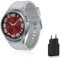 Samsung Galaxy Watch6 Classic Montre Connectée avec Chargeur, Suivi de Santé, Suivi Sportif, Charge rapide, 4G/LTE, 43mm, Argent, Exclusivité Amazon Version FR