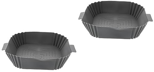 BESTonZON 2 Pz Padella Per Friggitrice Ad Aria Cestello Riutilizzabile Per Friggitrice Ad Aria Accessori Per Friggitrice Ad Aria Fodere Dell'airfryer Calore Collegare Gel Di Silice Lavabile