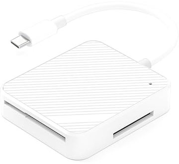 TECKEEN 4 In 1 Type-C USB-C Hub Adapter Smart Media M2 SD SM XD Memory Card High Speed Reader
