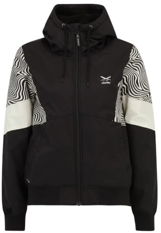 IRIEDAILY Damen Jacket BLOTCHY recyceltes Material regular Fit black white