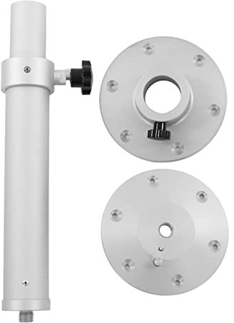 GEERYZHE Pied de Table Télescopique Réglable Amovible en Alliage D'aluminium, Hauteur de 445 à 685 Mm, Argent givré, pour Camping-Car, Yacht et Bureau Mobile