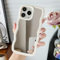 Jmltech for iPhone 11 Pro Max Case Mirror Curly Wave Frame Shape Silicone Cute Shockproof Utra Thin Protective Phone Cases for iPhone 11 Pro Max Beige