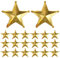 MAGICLULU 50pcs Mini Golden Star Tree Topper - Miniature Christmas Tree Star Treetop for Xmas Party