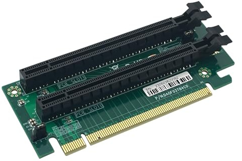 HiFiber PCIe 16x Riser Card 2 Slot 270-Degree R-Angle Riser Adapter, 2U Karte für E5 Zwei-Wege-Server