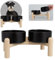 Hundenapf Set Erhöht Hunde Napfset - Doppelnapf Hund Keramik mit Rutschfestem Ständer - Futternapf Hund 2er Set für Futter und Wasser - Ideal für Kleine und Mittelgroße Hunde - 2 x 850 ml - Schwarz