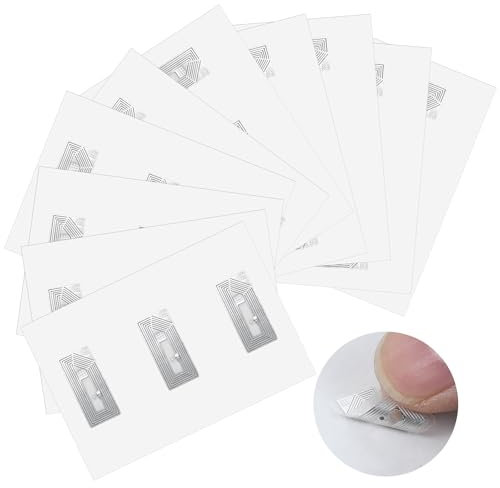 30 Stück NFC Tags NFC Sticker Karte Wiederbeschreibbar Leeres Weiß 213 Tag 137 Byte Speicher, für Alle NFC-fähigen Handys und Geräte