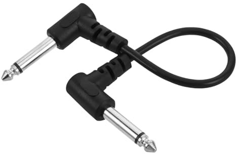 Abaodam Guitar Cable for Pedal Board Effects Right Angle Electric Guitar Instrument Patch Cable Compatible Bass Keyboard and Audio Equipment