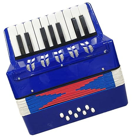 ibasenice 1 PC Akkordeon Instrumente Für Kleinkinder Kinderspielzeug Einführungsmusikinstrument Musikspielzeug Akkordeon Pädagogisches Blau Kunststoff