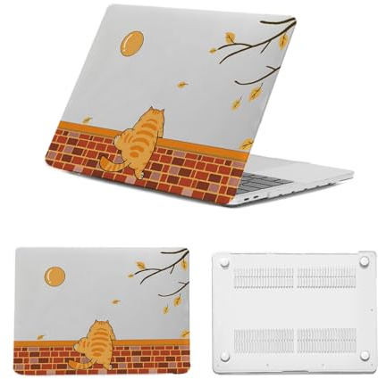 HLAAJJX Hülle für MacBook Air M4 M3 M2 13 Zoll Case,Version 2025 2024 2023 2022 A2681 A3113 A3240,Laptop Cover Schutzhülle für Apple MacBook Air 13 Zoll 2025 Hülle,Katze