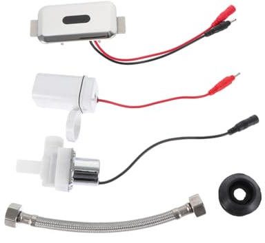 Uonlytech Automatisches Urinalspülventil mit Berührungslosen Sensor Langlebiges Edelstahl Kunststoffmaterial Großer Erfassungsbereich Einfache Installation für Wc Büro Hotel Geeignet