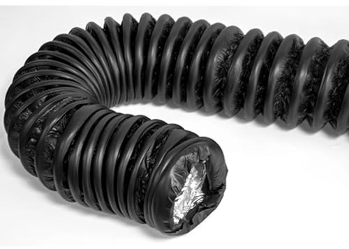 Isolierschlauch aus Aluminiumfolie, Gummi und Kunststoff, flexibler PVC-Kanal, 19 Fuß lang, mit 4-lagiger Aluminiumstruktur for die HLK-Belüftung(16cm)