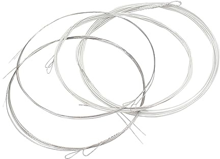 Jeffergarden 8Pcs Mandolin Strings Silver Plated Copper Alloy Clear Sound Quality Ideal for All Mandolin Sizes and Players