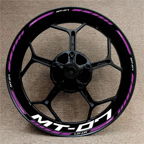 Aufkleber Motorrad Reflektierende Felgenaufkleber Für Yamaha MT07 MT-07 MT 07 Streifenband Aufkleber Nabenaufkleber Wetterfeste Felgenaufkleber(Farbe 13)