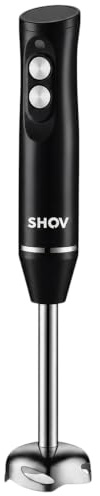 SHOV Stabmixer 400 W, Premium Pürierstab mit Edelstahlklingen, 2 Geschwindigkeiten, ergonomischer Griff, leicht zu reinigen, für Suppen, Smoothies, Saucen & Shakes