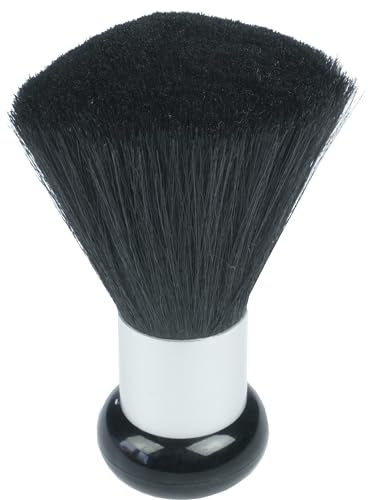Fantasia Puderpinsel Jumbo, Naturhaar, Höhe: 12 cm, 3.5 cm, schwarz/silber