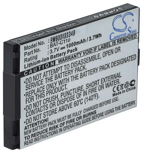 vhbw Akku kompatibel mit Emporia Telme C131 | Handy Smartphone Senioren Telefon Ersatz für BAT-C110 (1000 mAh, 3,7 V, Li-Ion)