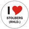 I Love Stolberg (Rhld.) pour ordinateur portable Autocollant Laptopskin 210 x 210 mm rund