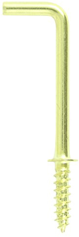 TIMCO 25SQBP Cup Hooks Square Electro Brass - 25mm, Yellow