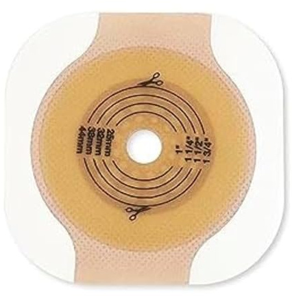 Hollister 11204 CeraPlus Flat Two-Piece Skin Barrier with Adhesive Border (Tape), 5 Pack, Cut-to-Fit up to 2-1/4” – 2-3/4” Flange
