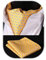 HISDERN Krawattenschal Gelb Herren Paisley Hochzeit Ascot Krawatte Taschentuch Business Blumen Halstuch und Einstecktuch Set