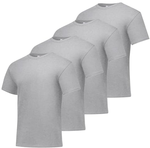Hanes Boys' Essentials Short Sleeve T-Shirt Value Pack (3-Pack), Light Steel, XL