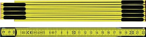 BMI Holzgliedermaßstab L. 2m gelb mit Feder