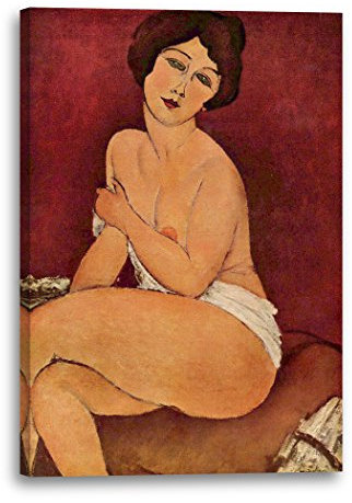 Printed Paintings Leinwand (80x120cm): Amedeo Modigliani - Sitzende Nackte auf Divan