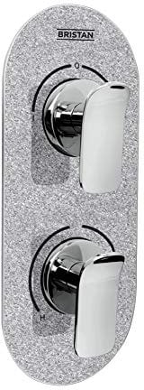 Bristan malp shcdiv SS Metallix Alp verdeckter Dual Control Ventil und Umschalter Silver Sparkle, chrom/silber