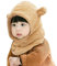 Cagoule Bébé Fille Garçon Bonnet Cache Cou Bébé Cagoule Polaire Bébé Bonnet Écharpe Cache Oreilles Cagoule Chaud et Épais Cagoule Mignon avec motif d'Oreilles de Cartoon pour les Bébés de 3-24mois