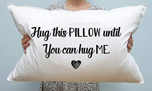 Hug This Pillow Until You Can Hug Me Going Away Geschenk Long Distance Relationship Gift