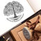 Stempel Hochzeit Personalisierte Geschenke Familiengeschenk mit Namen Blühen Baum des Lebens