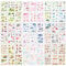 Feelairy 54 Blatt Scrapbooking Aufkleber in verschiedene Muster Meer Tierform Deko Sticker Blumen Blätter Aufkleber für Scrapbook Kalender Notizbuch Tagebuch Fotoalbum DIY Dekoration (A)