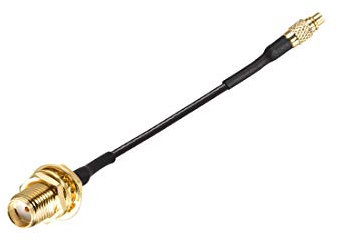 sourcing map Verlängerung Zopfskabel MMCX Stecker zu SMA Buchse Schott RF Adapter Verbinder 2 Zoll RF1,37