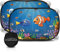 Sonnenschutz Auto Baby mit zertifiziertem UV Schutz, universell passend 48 x 30 cm, 2 Stück Sonnenblende, mit Saugnäpfen, Motiv: Orange-Neo