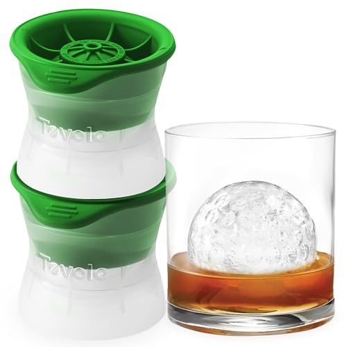 Tovolo Set of 2 Golf Ball Ice Molds, Sphere Ice for Golfers & Spirits, Leak-Free, Slow-Melting