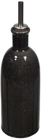 Bouteille Huile & Vinaigre Céramique 25cm Noir